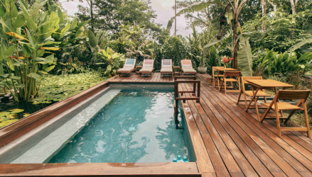 Getting to Casa Botanica with pool deck and tropical views