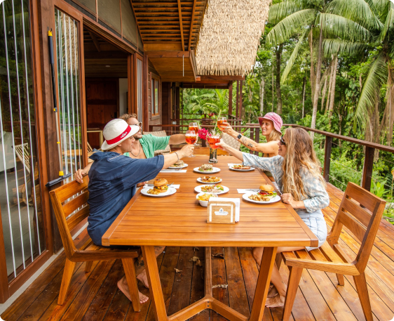 Private chef dining experience on Casa Botanica balcony