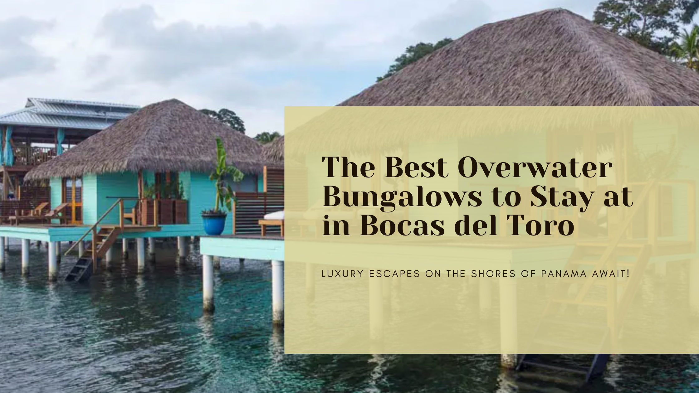 Best overwater bungalows to stay in Bocas del Toro blog graphic